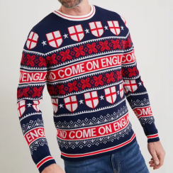 3 Pcs Jacquard Mens Cerw Neck Christmas Pullover