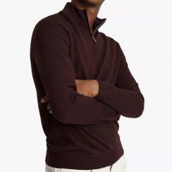 5 Pcs Old Money Mens Winter Casual Zip Up Merino Wool Long Sleeve Knit Pullover