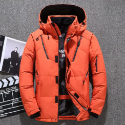 Mens Cropped Outdoor Sports Thick Down Jacket