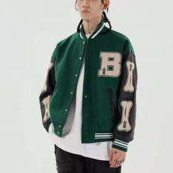 Mens Short Fit Baseball Jacket