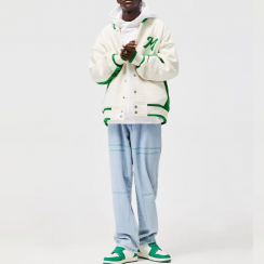 Streetwear Men Heavyweight 500 GSM Outdoor Baseball Embroidered Jackets